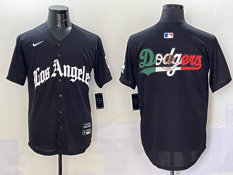 Men Los Angeles Dodgers Blank Black Five generations Joint Name 2025 Nike MLB Jersey style 51